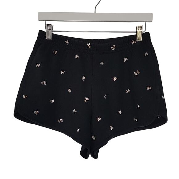 Madewell MWL Embroidered Curved-Hem Sweatshorts in Spring Floral, M - Picture 1 of 7